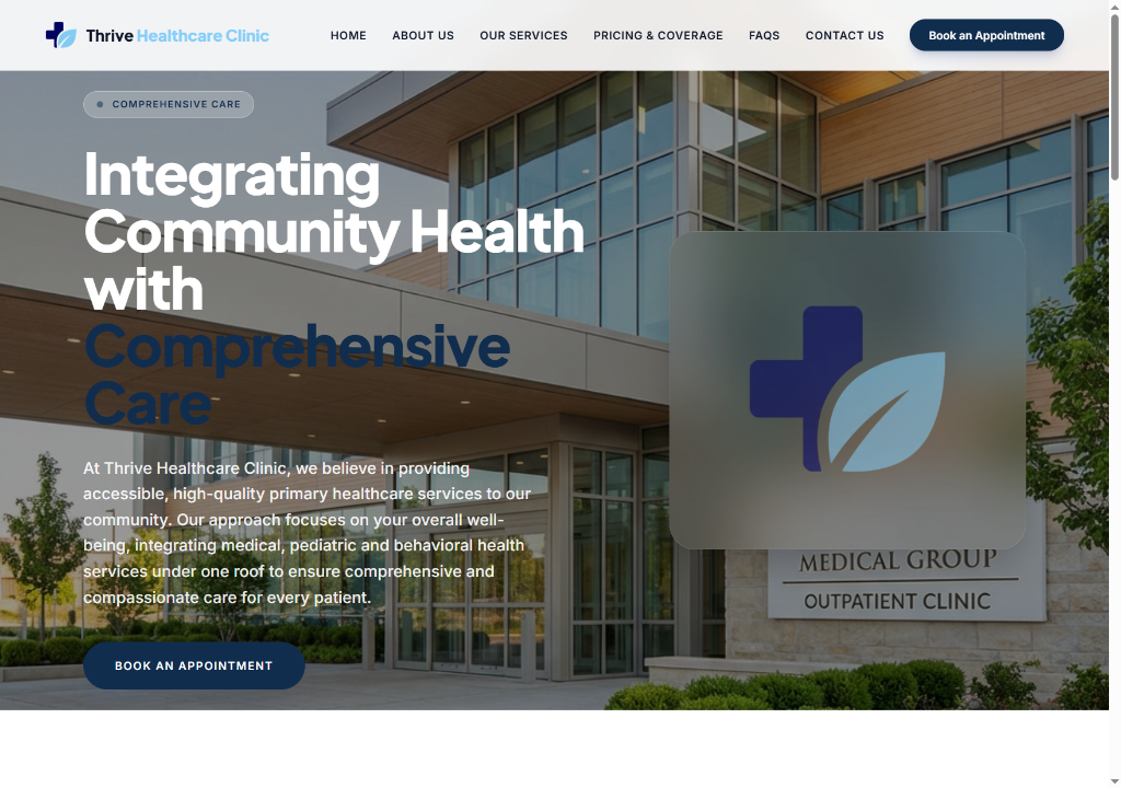 Thrive Healthcare Clinic Website